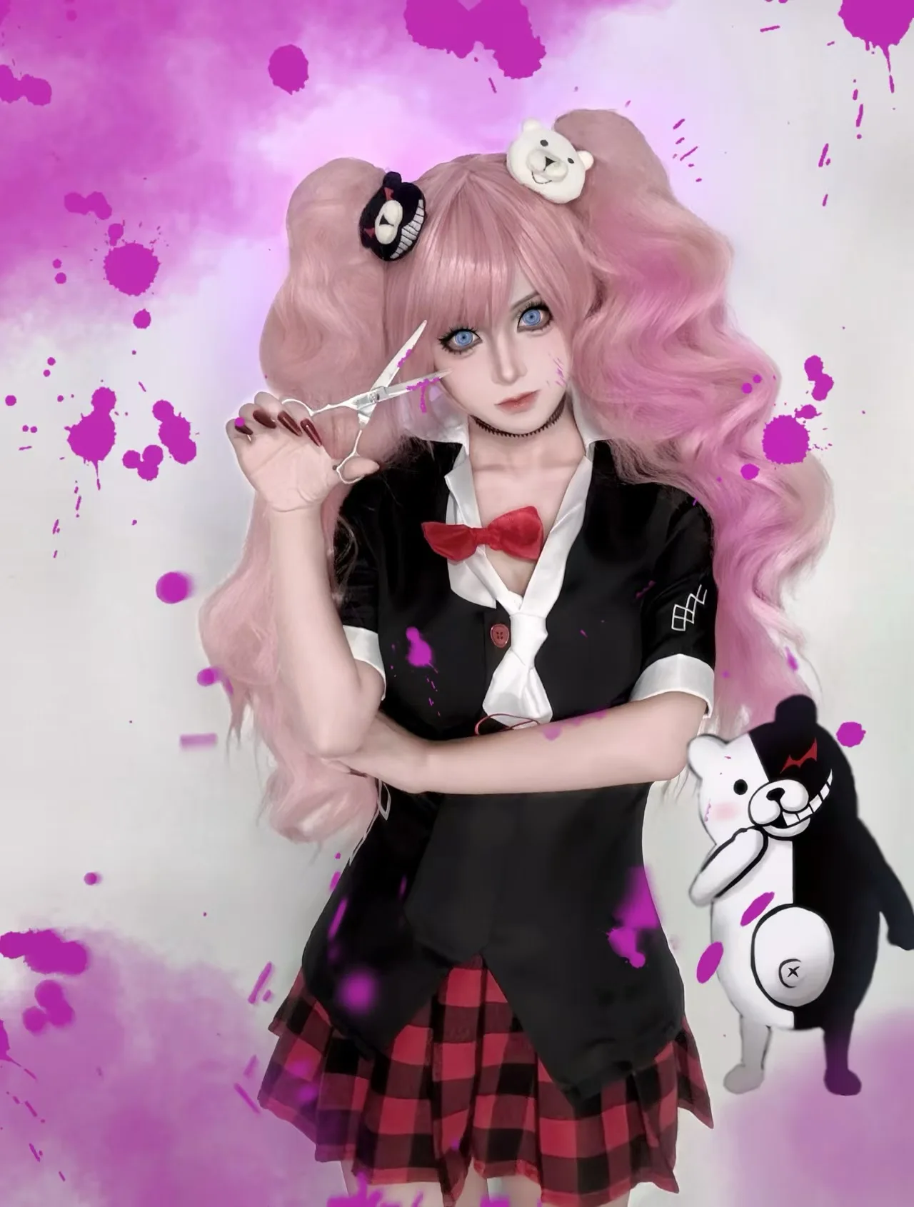 

Junko Enoshima Cosplay Outfit Japanese Campus Short Sleeve Suit