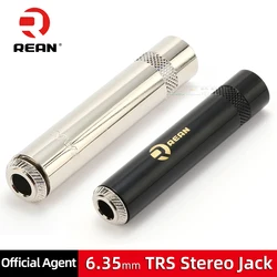 Original NEUTRIK's REAN jack 6.35mm 1/4'' Female Stereo TRS Audio Plug Gold-plated 3 Pole 6.5mm Welding Cable Connector NYS2203P