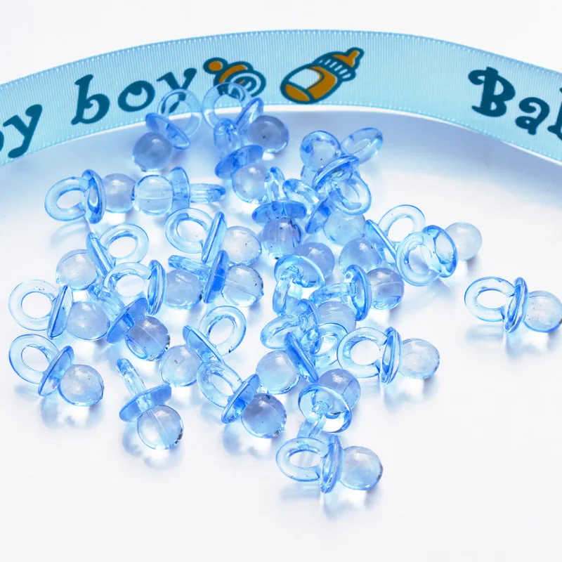 ใหม่50Pcs ขนาดเล็กเพชรตัด Pacifiers ลูกปัด Baby Shower Favors เด็กสำหรับตารางเกมตกแต่ง Party Supplies