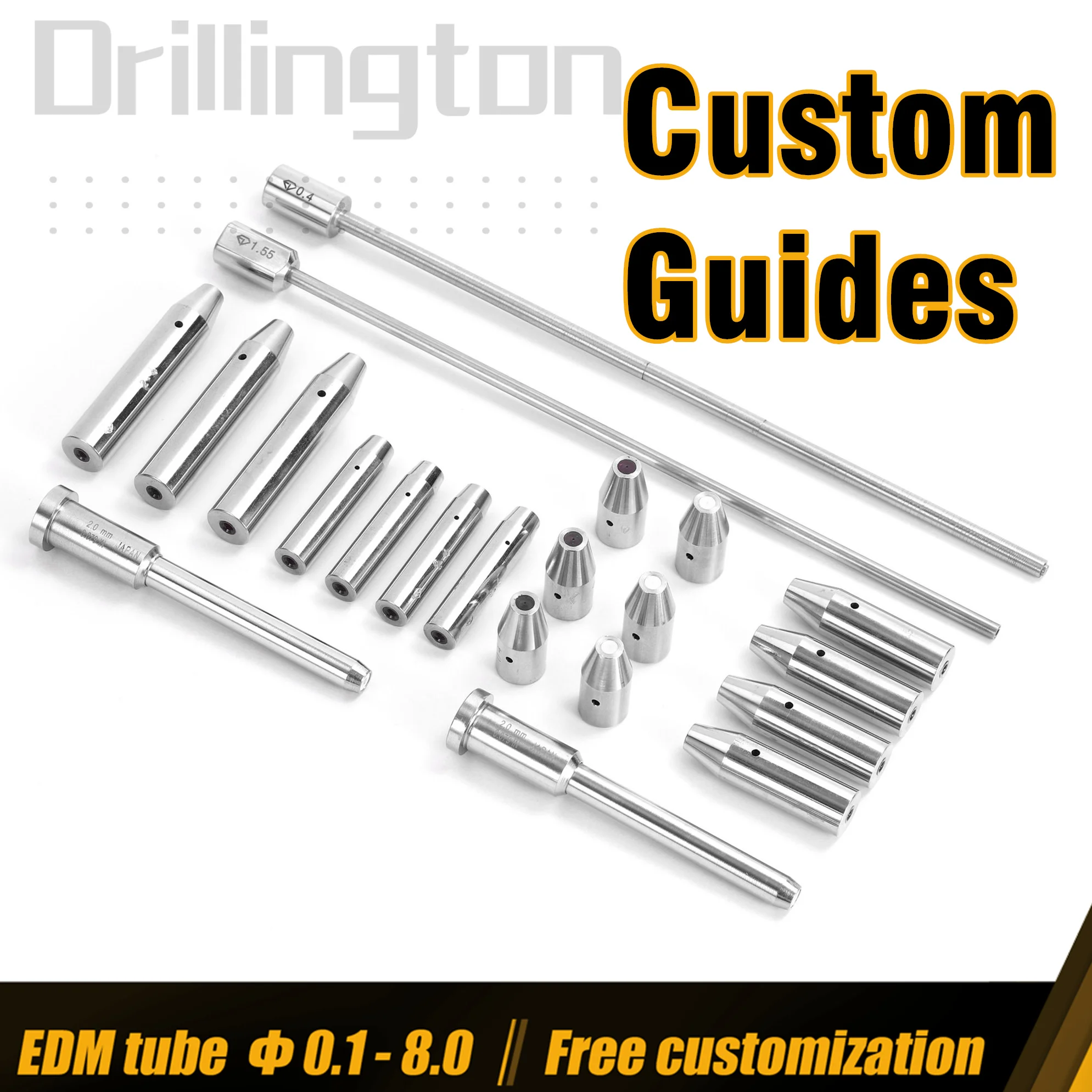 Imagem -03 - Drillington Custom Edm Eletrodo Tubo Multi Hole tipo Tapping Eletrodo Rod Plate Peça da Máquina Guia y i Web a b c d