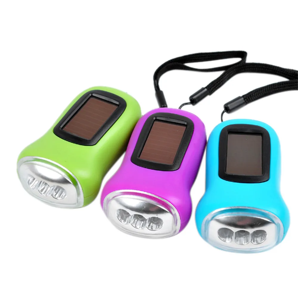 Swimming Light for Head 3LED Hand Crank Dynamo+Solar Power Rechargeable for Carabiner Camping Flashlight Running Stuff for Kids