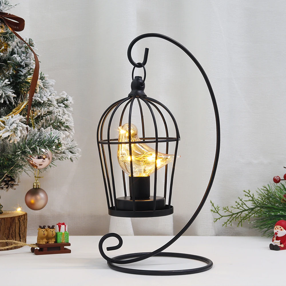 

Vintage Birdcage Table Lamp Hanging Lantern Candlestick Metal Hollow Lanterns Tealight Hanging Lanterns Wedding Home Decor