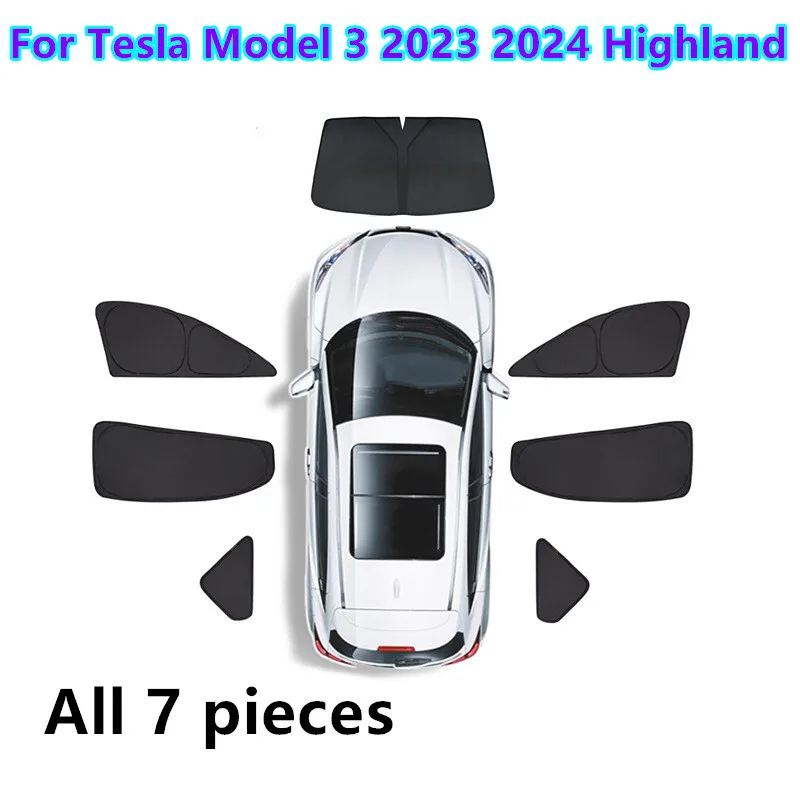 

Windshield Side Window Sleep Privacy Camping Blind Sunshade For Tesla Model 3 24