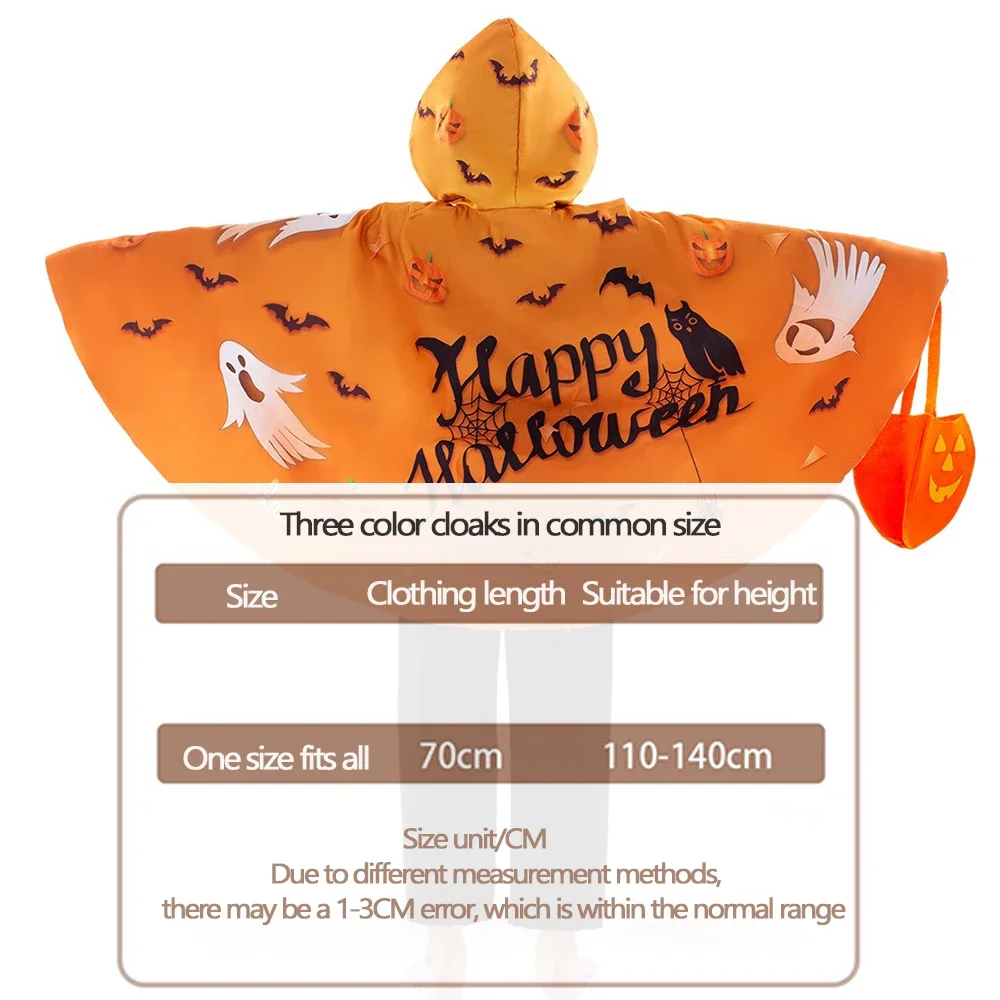 Kinderen Halloween Unisex Heks Cosplay Mantel + Heksenhoed 2-delig Kostuum Carnaval Feest Fancy Goud Zwart Kleurblokkerende Jurk Cape