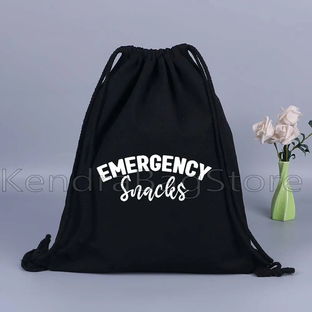 面白いギフト癌ファイター緊急スナックポーチプリントカジュアルキャンバス巾着バックパックスポーツジムヨガサックパックストリングバッグ