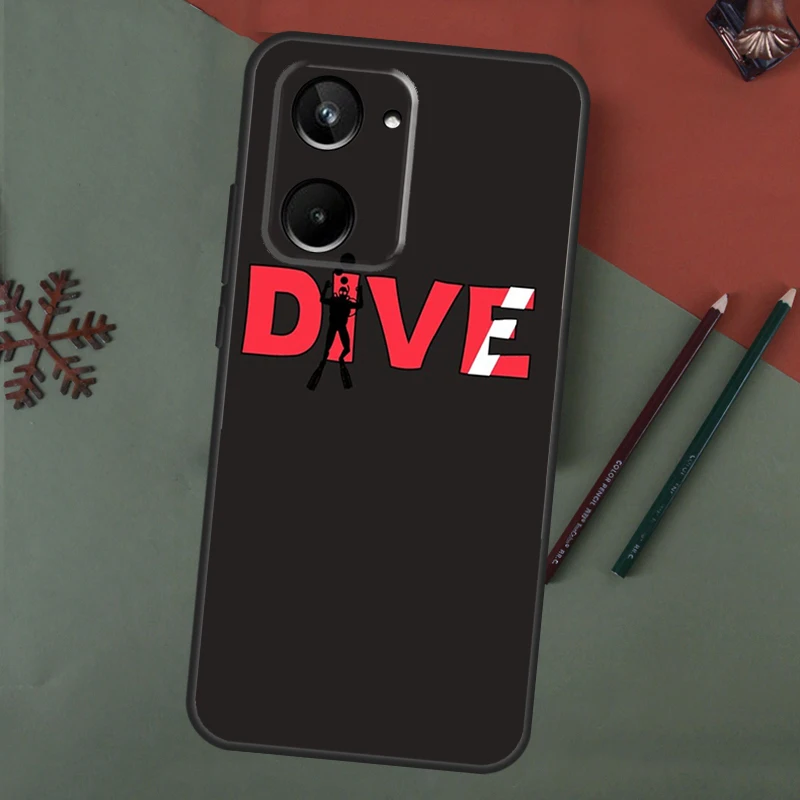 Dive Scuba Diver Shark Diving Case For Realme 11 Pro Plus 9 10 GT Neo 5 3 2 T C11 C15 C25s C21Y C30 C31 C33 C35 C53 C55