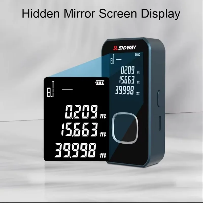 

ZHOUCE Mini Digital Laser Distance Meter Rechargeable Range Finder Laser Tape Measure Portable Measuring Tool Ruler for Home Imp