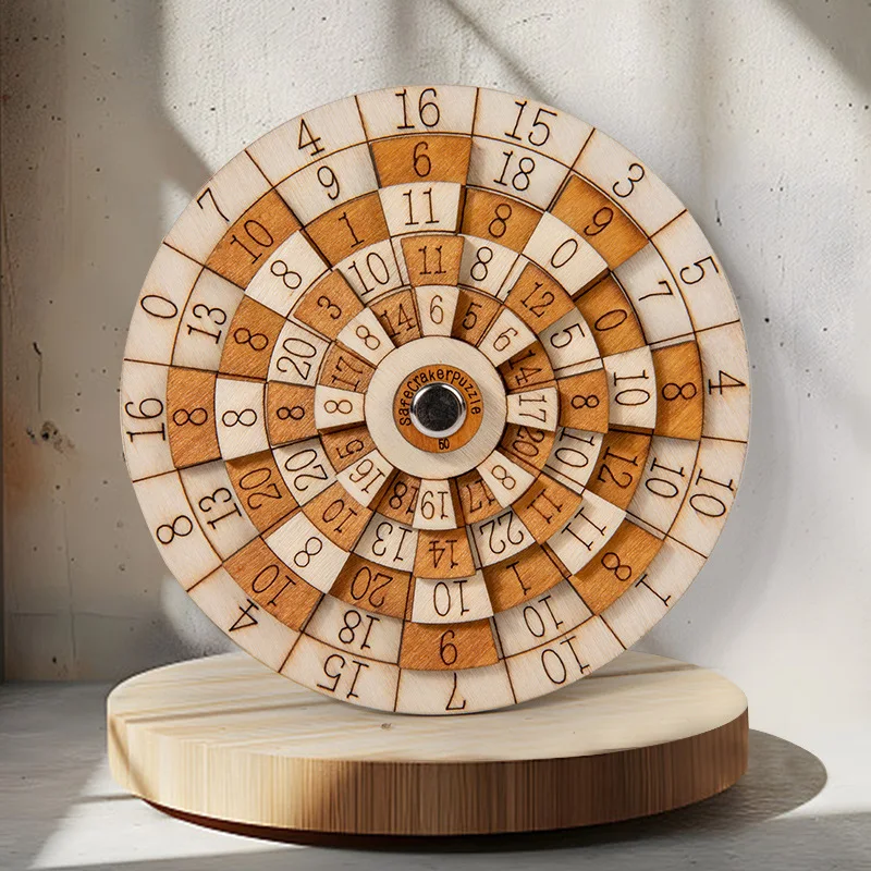 Safecracker 50 Wooden Math Brain Teaser Puzzle Logic Game for Teens Adults Difficult