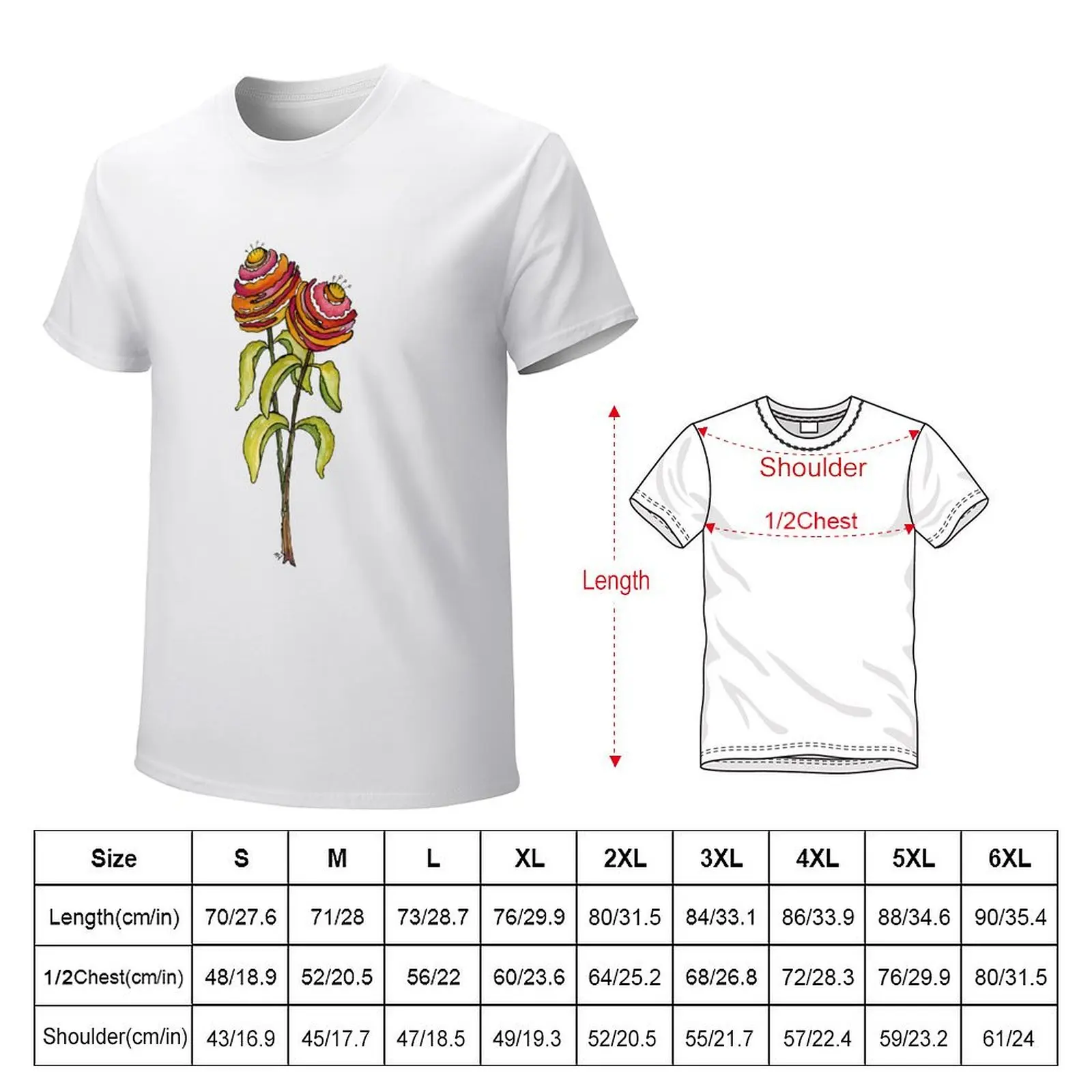 Ranunculus Flower Bouquet T-shirt blacks blanks shirts graphic tees Men's cotton t-shirt