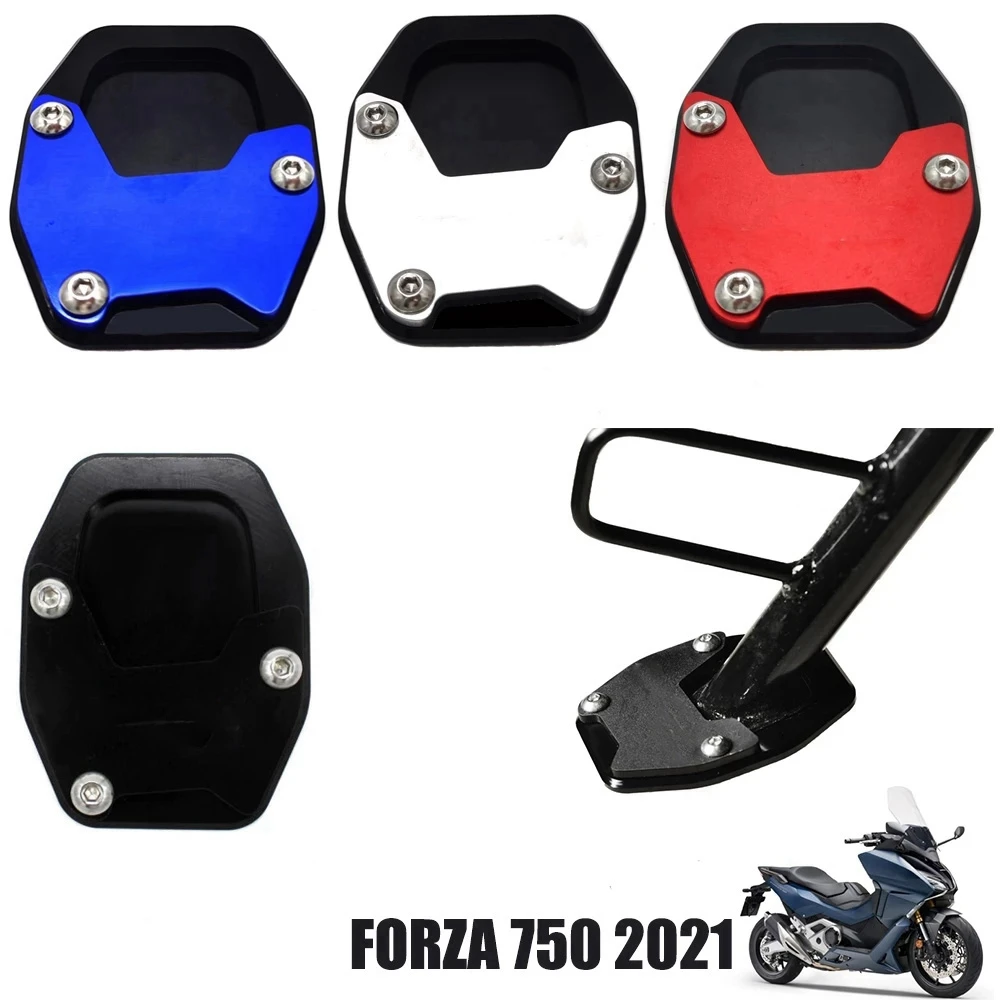 Motorcycle Side Bracket Extension Pad Foot Support Pad Frame for Honda Forza 750 Forza750 XADV750 2020-2022 Red