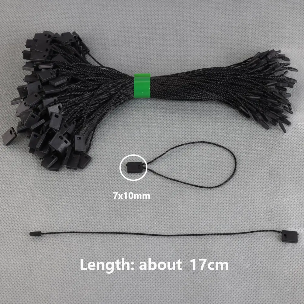 200/1000pcs 4 Colors DIY Clothing Tag Rope Square Head Hang Tag Polyester Rope String for Snap Lock Pin Loop Tie Fastener