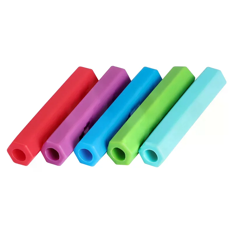 1 قطعة قلم رصاص قابل للمضغ توبر لدغة سيليكون عضاضة غطاء رصاص لعبة حسية