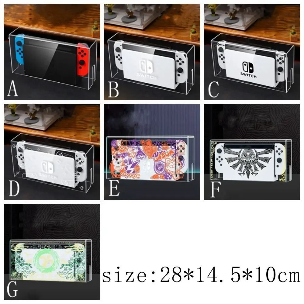 New Clear Dust Cover for Nintendo Switch Oled Protection Cover Protective Sleeve Acrylic Display Box Shell Ns Games Accessories