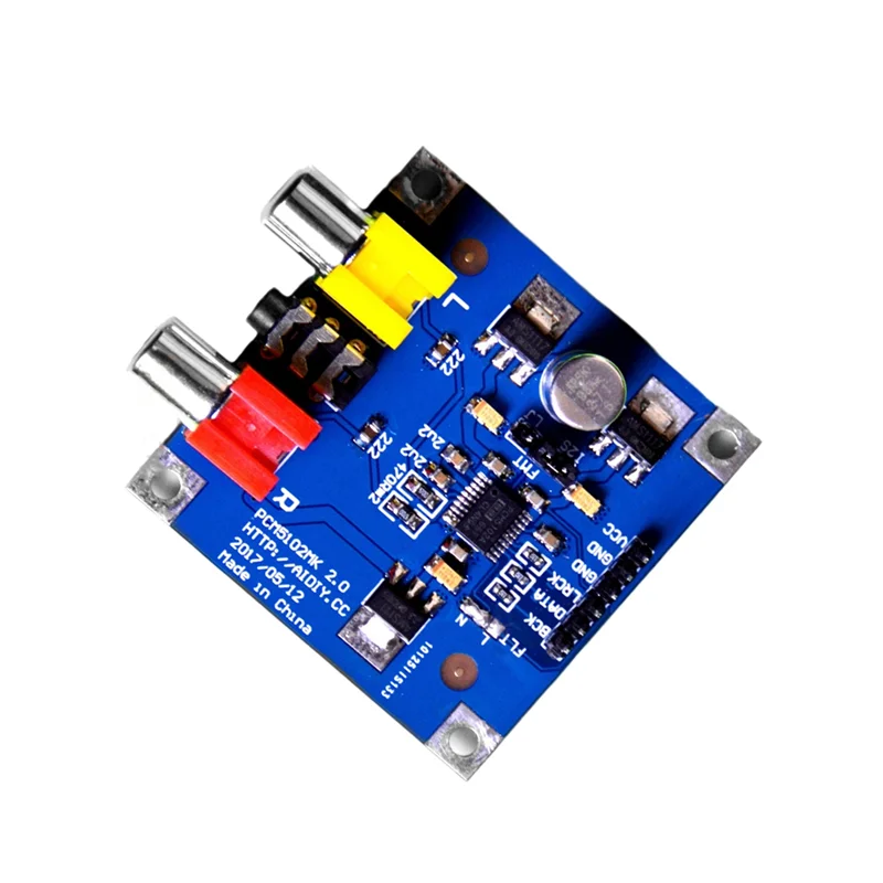 A13E-PCM5102A Scheda decodificatore DAC 32Bit 384Khz Modulo lettore I2S Uscita audio per Raspberry Pi