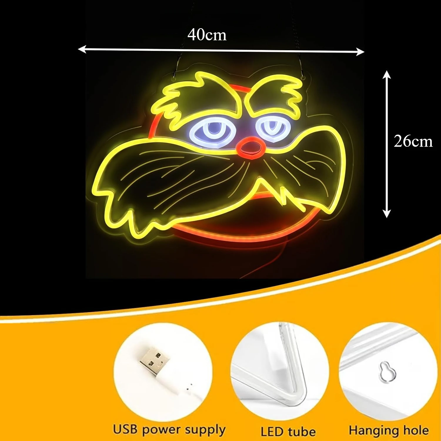 LED ضوء النيون قصة سحرية ضوء النيون جدار ديكور للرجل الكهف لعبة غرفة نوم حفلة بار نادي هدية للطفل USB بالطاقة #2