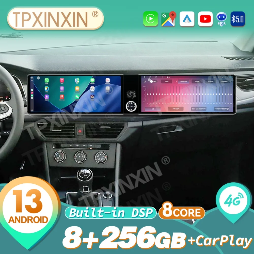 

Qualcomm 12.3" Dual Screen Android Carplay Car Radio For Volkswagen Bora 2023~2025 Navi GPS Car Multimedia Player Head Unit
