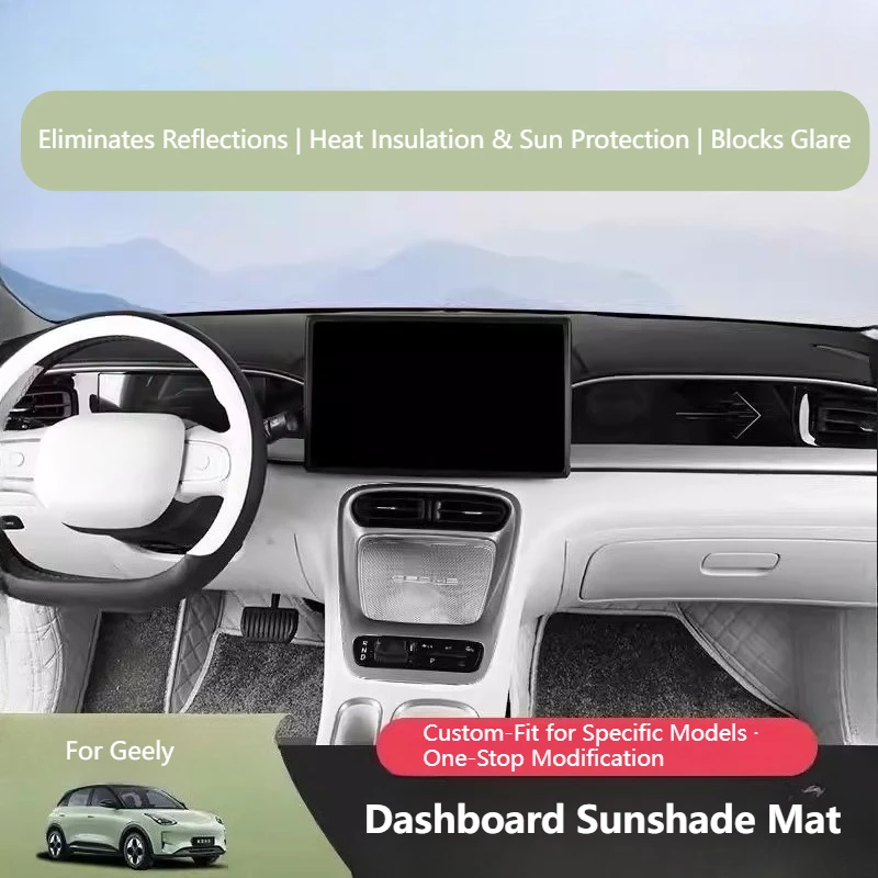 For Geely EX2 Proton eMAS 5 Geome Star Wish 2024-2026 Dashboard Sunshade Pad Leather Interior Car Accessories
