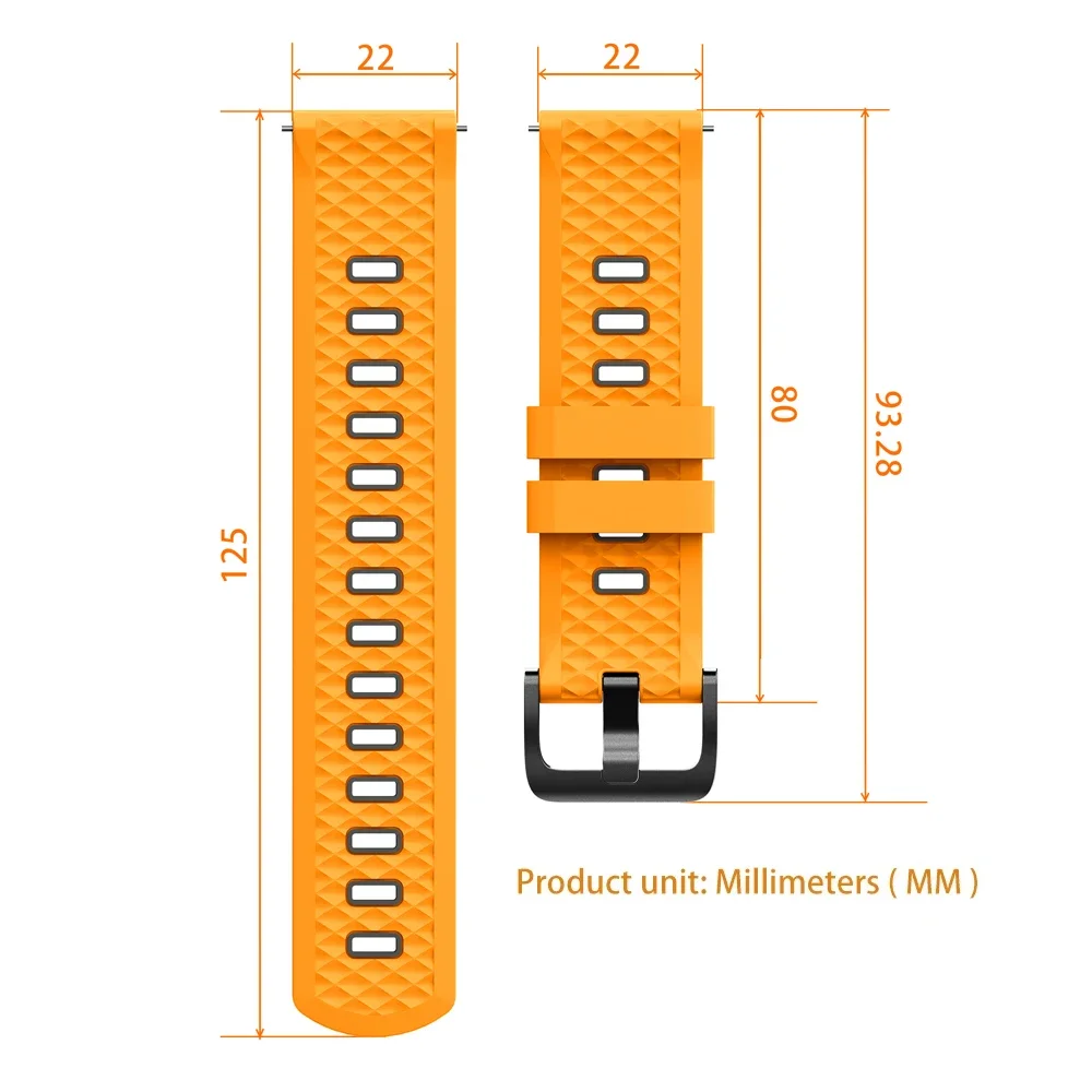22mm Sport Slicone Strap For OnePlus Watch 3 2 2R 46mm Soft Bracelet For OPPO Watch X X2 4 Pro/Mi Watch 2 Pro S4 S3 S1 Watchband image 6