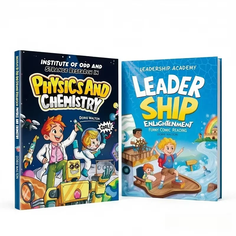 1/2 Books Set Leadership & Weird Wacky Research Institute Physics Chemistry Educational English Early Reading Gifts for Children