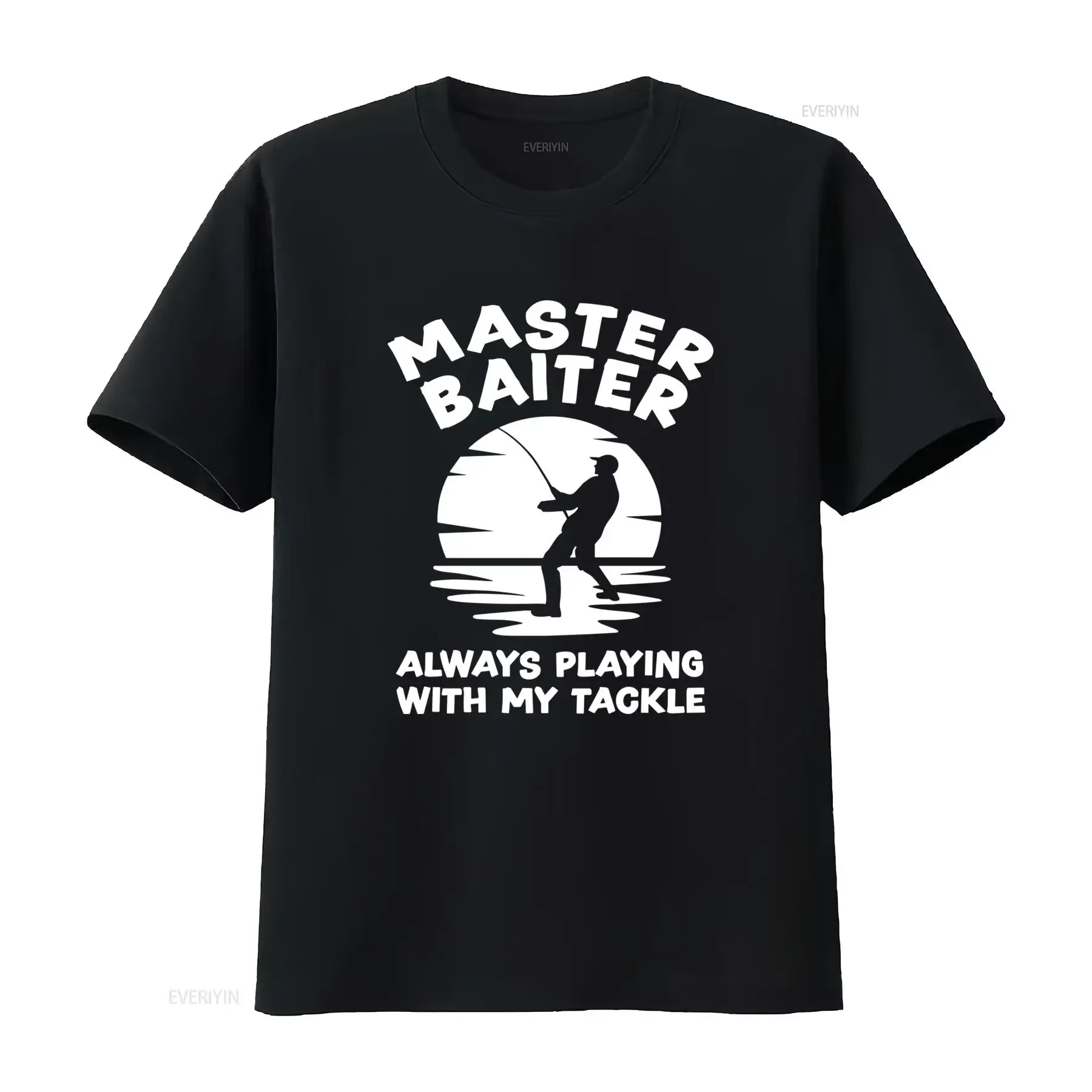 Master Baiter Always Playing With My Tackle Funny Fishing T Shirt For Fisherman Angler vintage Washed fashion Breathable