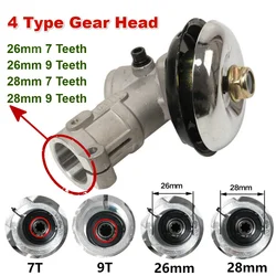 26/28mm 7/9T Strimmer Gear Head Gearbox Brush Cutter Grass Trimmer Lawn Mower Part
