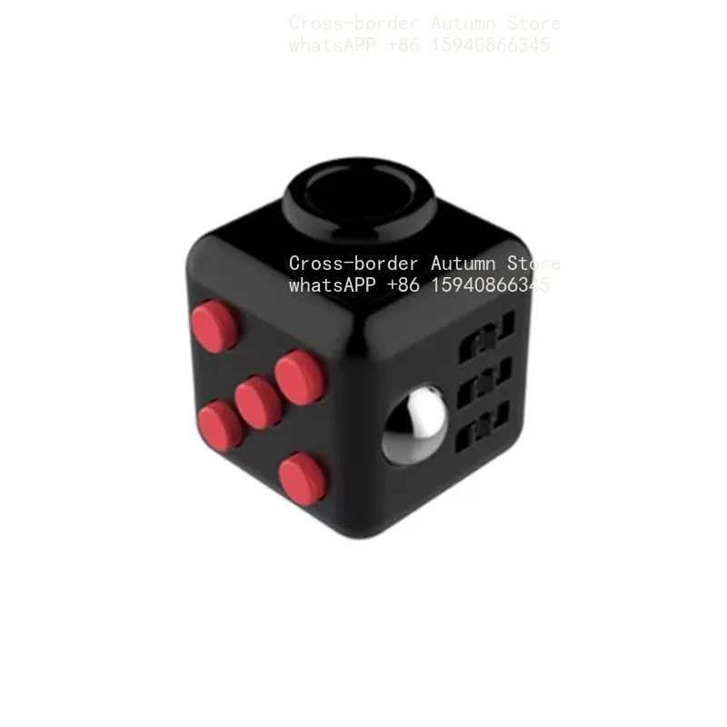 Unzip dice artifact decompression small toy black technology vent boring desktop adult finger Rubik's cube