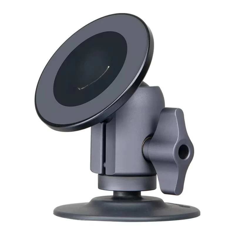 SC-03T Aluminum Alloy Magnetic Phone Holder for Car Dashboard Bed Desk Use-Universal Portable Gray Customizable Packaging