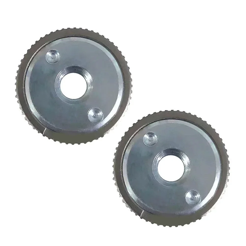 2Pcs Angle Grinder Pressing Plate Flange Nut Power Chuck M14 Thread Quick Release Self-Locking Nuts For Power Tools Accessories