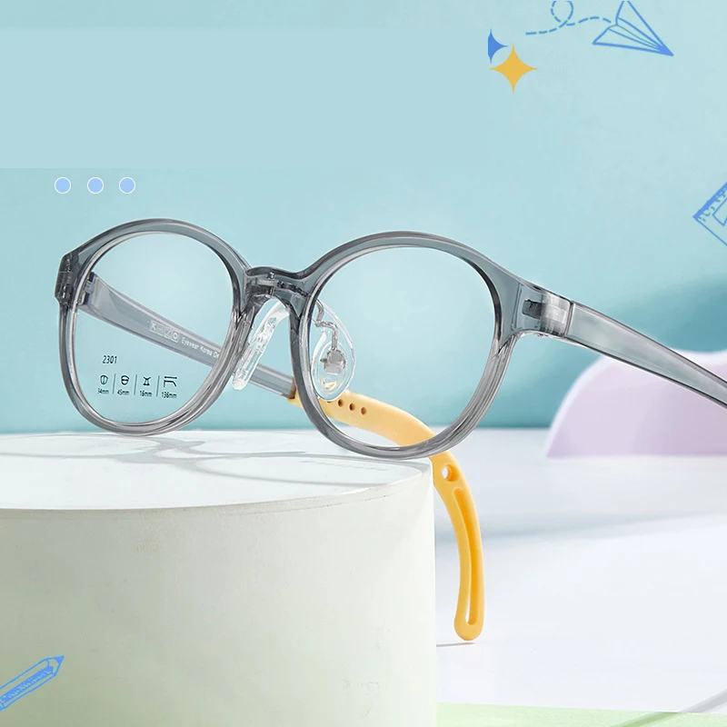 New Children Non-slip Soft Flexible Kids Eyeglasses Frame Ultralight Integrated Screwless Glasses  Optic Glasses Frame Boy Girl