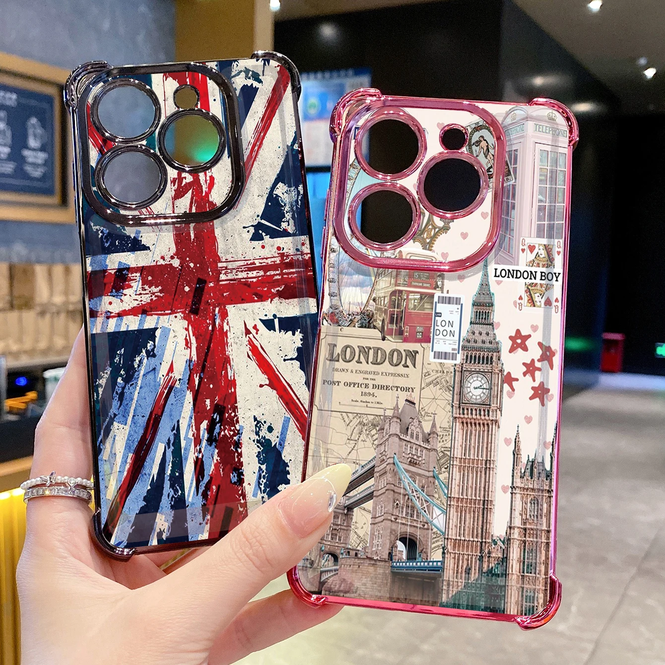 Совместимость с Infinix Hot 50i 40i 40 Pro 30 Play Smart 9 8 Lodon Flag Прозрачный чехол с защитой от падения