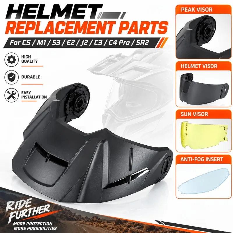 Motorcycle Helmet Visor Peak Sun Visor Anti Fog Insert Replacement Lens Helmet Accessories Multiple Models