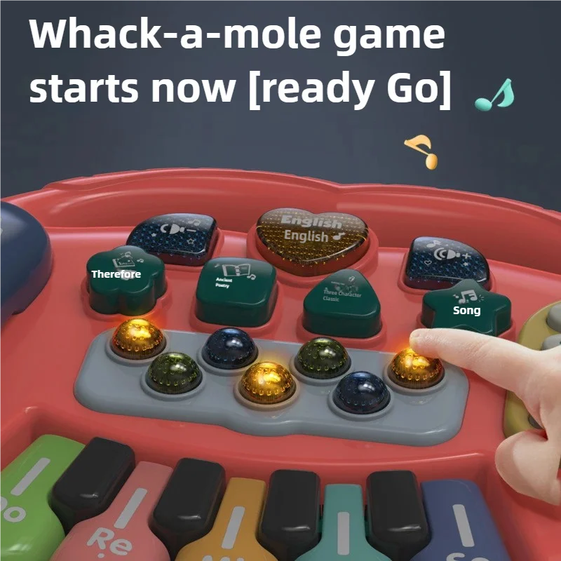 Baby-Musikspielzeug mit Tierklang, Kinder-Klaviertastatur, elektrisches blinkendes Musikinstrument, frühes Lernspielzeug für Kinder