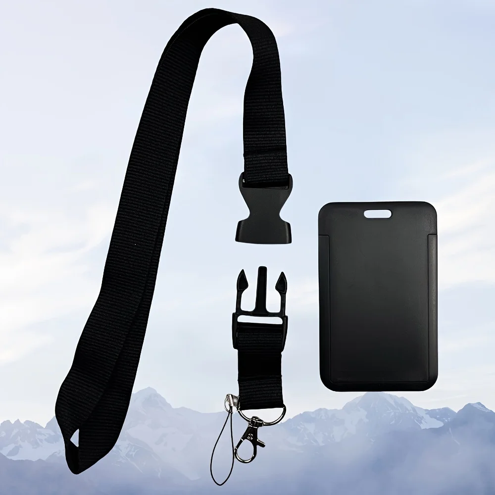 Black Detachable Badge Holder Lanyard product image
