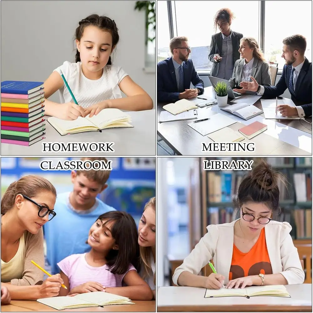 대량 A6 가죽 저널 - 여성, 팀 및 직원 감사 선물용 영감 노트 36개 세트