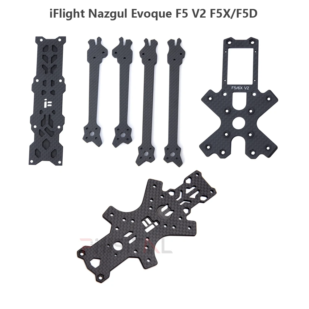 Original iFlight Nazgul Evoque F5 V2 F5X/F5D FPV Replacement Part for side Panels/middle plate/top plate/bottom plate/arms