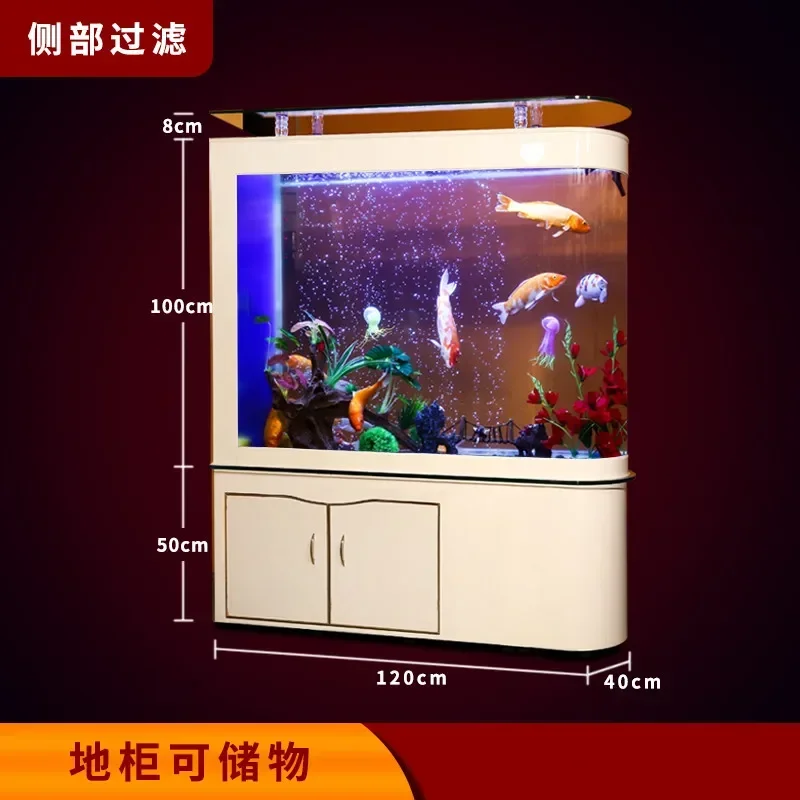AABottom Filter Fish Tank Aquarium Glass Fish Tank Lower Filter Goldfish Tank Screen Partition