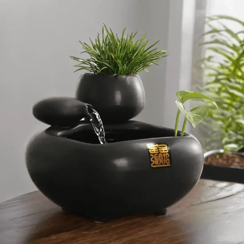 

New Chinese high-end ceramic flowing water generates wealth circulating water