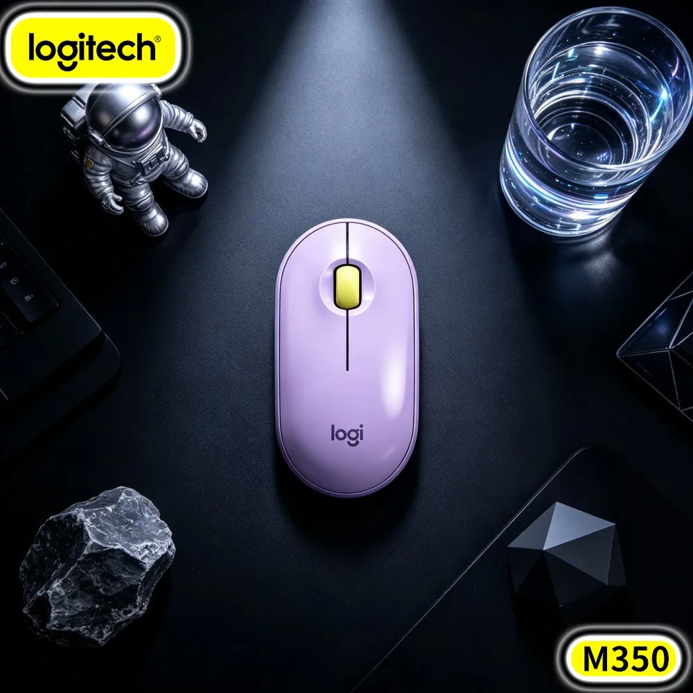 Logitech M350 Silent Wireless Mouse - Dual Connectivity, Slim Design, Recycled Plastic, 1000 DPI, Eco-Conscious Buyers' Choice