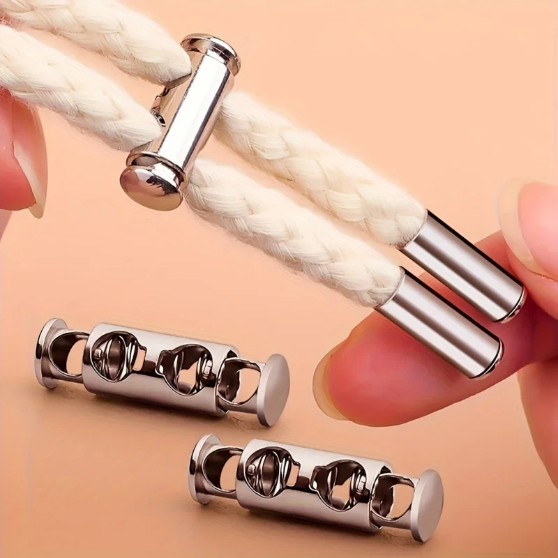 10Pcs Spring Cord Lock No Tie Shoelace Buckle Adjustable Drawstring Clip For Shoe Hoodie Pant DIY Craft Supply