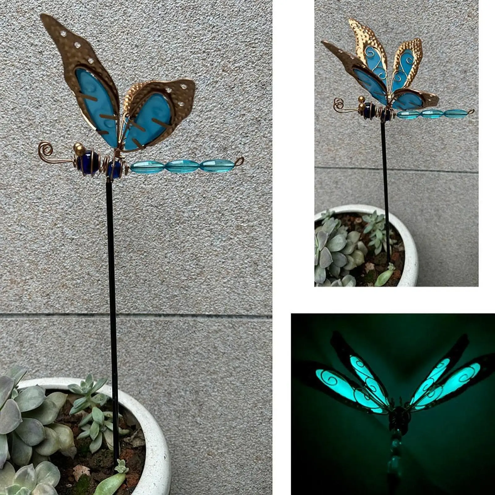 

Dragonfly Garden Stake Decorative Garden Decor for Walkway Pathway Flowerpot