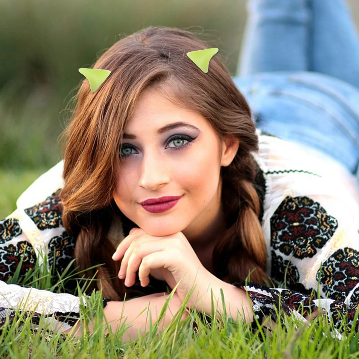 

4 шт., заколки для волос с рогом дьявола на Хэллоуин, черная ткань, металлические детские вечерние аксессуары для волос, праздничные головные уборы, головные уборы на Хэллоуин