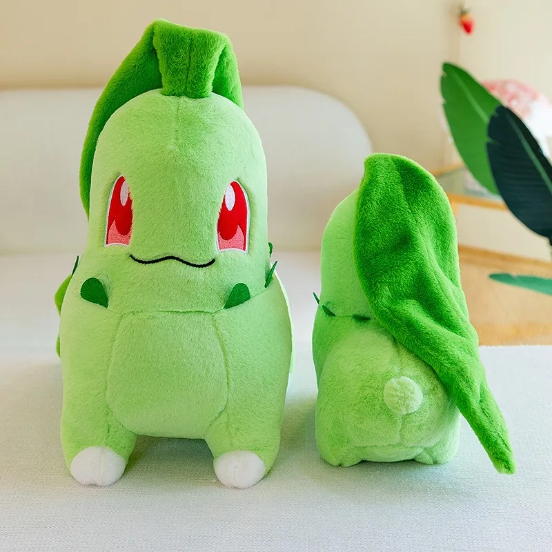 30/45Cm Pokemon Chikorita Pluche Pop Soft Gevulde Cartoon Chikorita Speelgoed Kawaii Japan Anime Elf Pluche Verjaardagscadeau voor Kinderen