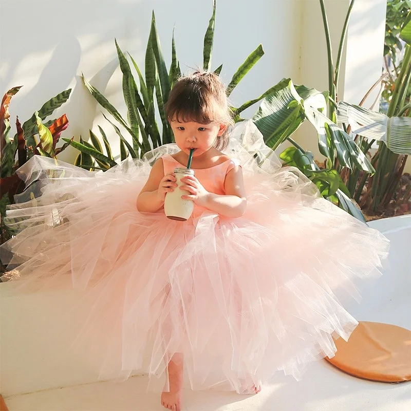Birthday Princess Dress Girl Tulle Prom Performance Gala Costumes Children's Photography Dress Holiday Beach Children's Contact view 3