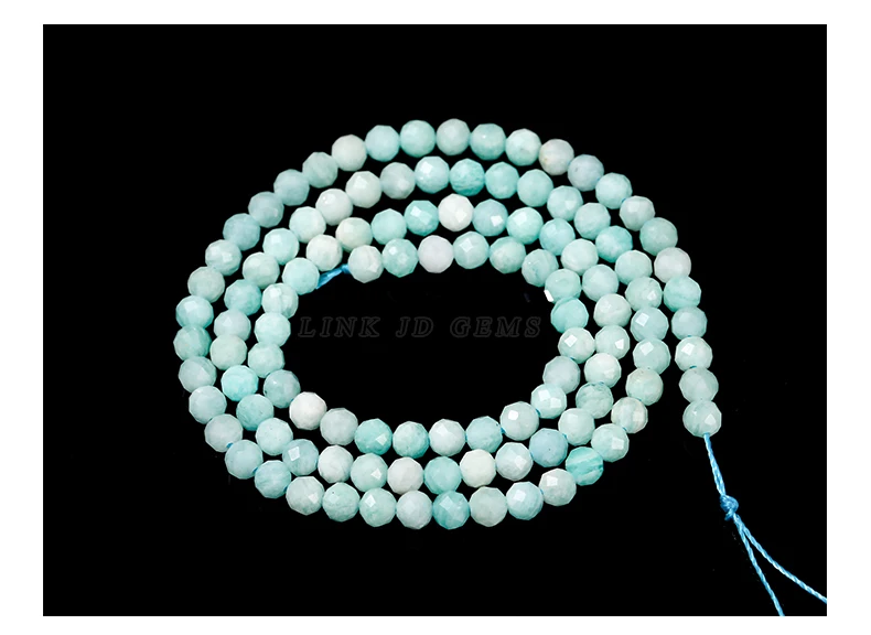 Großhandel Natürliche Facettierte Amazonit-Perlen 2 3 4mm Lose Zwischenperlen für Schmuckherstellung DIY Halskette Armband Zubehör – Detail 9