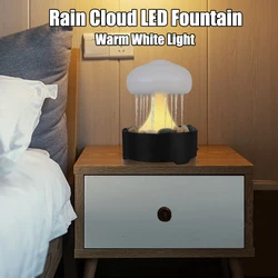 Mushroom Lamp Fountain Light Warm White Lights Ultra Quiet For Home Bedroom Rain Cloud Night Light Home Decor Portable