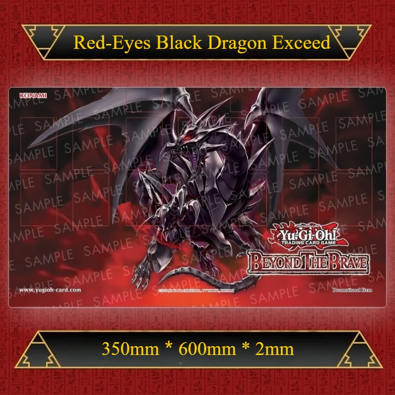 Yugioh Red-Eyes Black Dragon Exceed Play Mat Yu-Gi-Oh! TCG OCG Trading Card Games Mat Duel Plate Rubber Card Mat Mouse Pad
