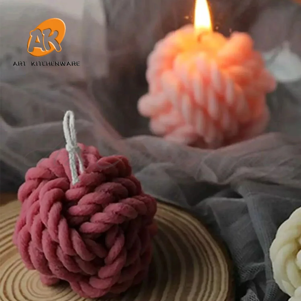 Scented Candle Mold DIY Wool shape Candle Silicone Casting Mold Handmade Candle Soap Making Wax Mold Handcraft Home Decoration