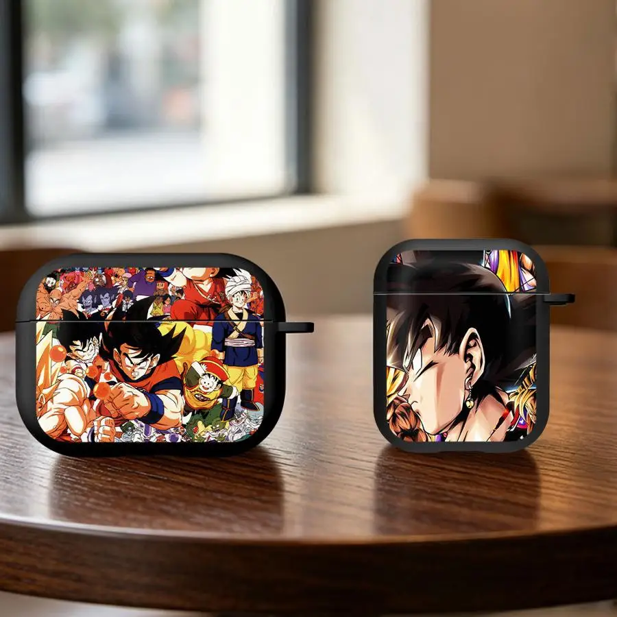 Funda para Airpods 5 Pro 3 1 Pro3 4 2 Pro2 con diseño de Dragon Ball, que incluye el personaje Goku, y un gancho.