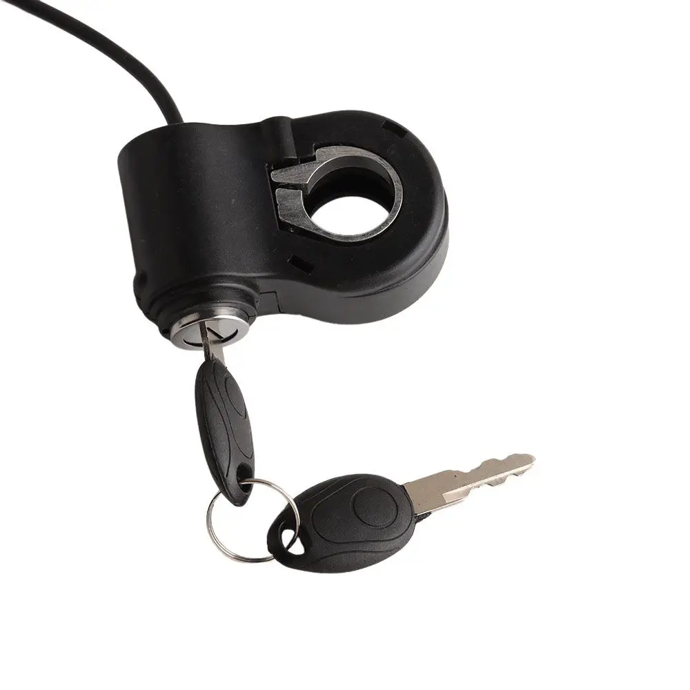 1Pcs 12V-72V Ebike Key Switch Lock 2 Wires 2 Keys Electric Scooter Key Lock Aluminum Alloy Universal Anti Theft Key Switch