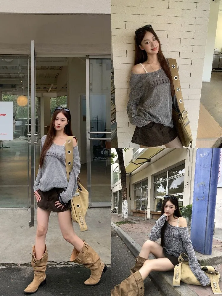 

American Sle Thin Letter Print Long Sve Sun Protection irt Loose oulder Bared Top for Women Summer Sweet Cool Sle